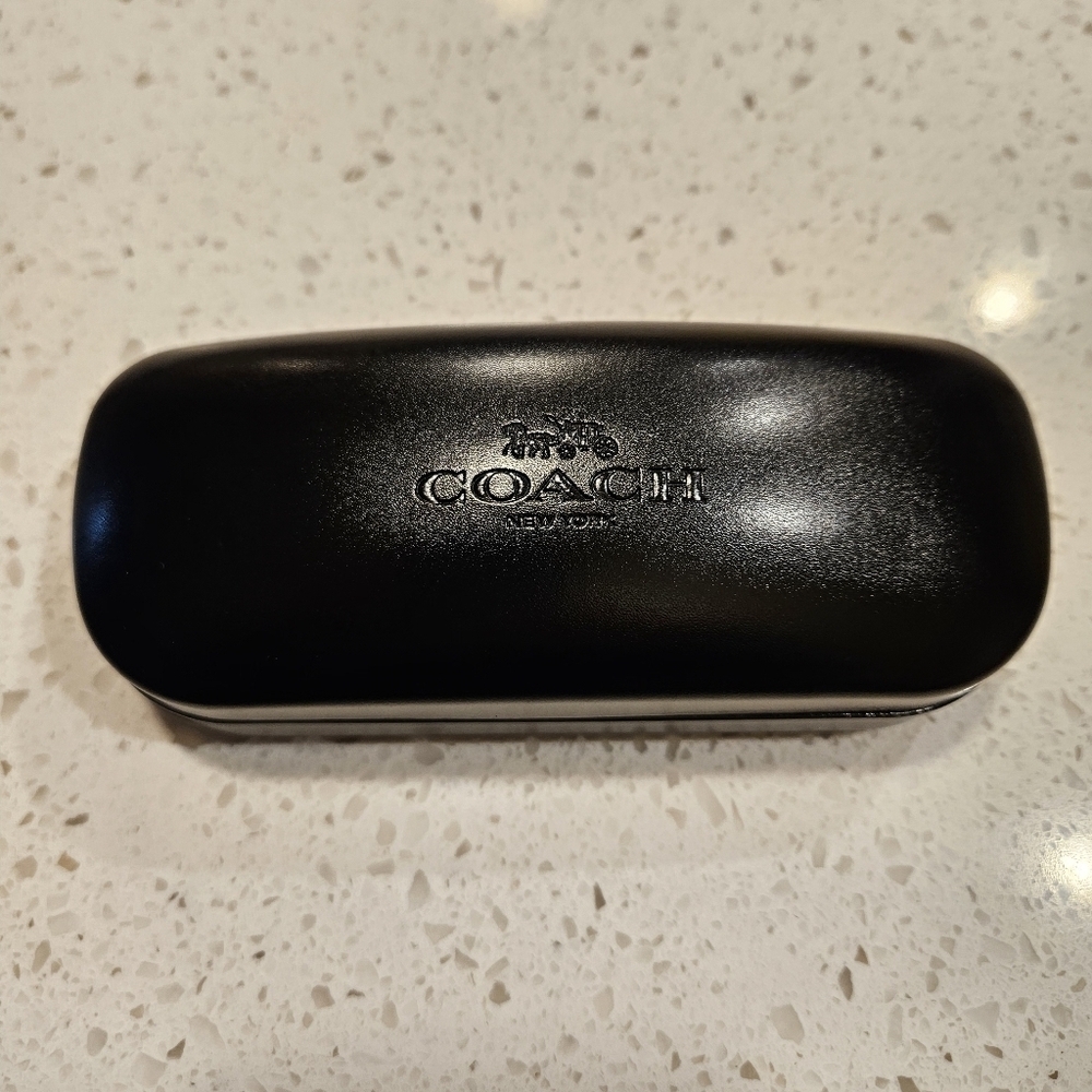 Coach Authentic Black Hard Side Clamshell Eyeglasses Sunglasses Glasses Case EUC